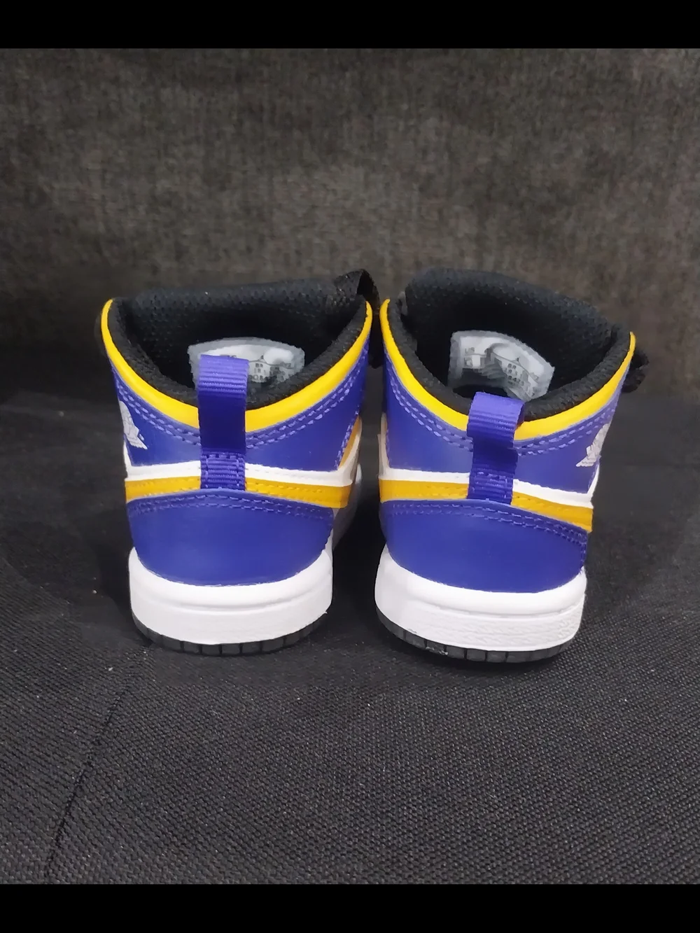 Jordan Kids' Purple & University Yellow Mid Sneakers 4c